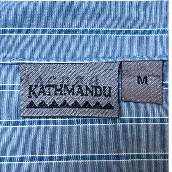 Kathmandu Men's Blue Striped Long Sleeve Dressy Preppy Shirt - Size M - Picture 3 of 6